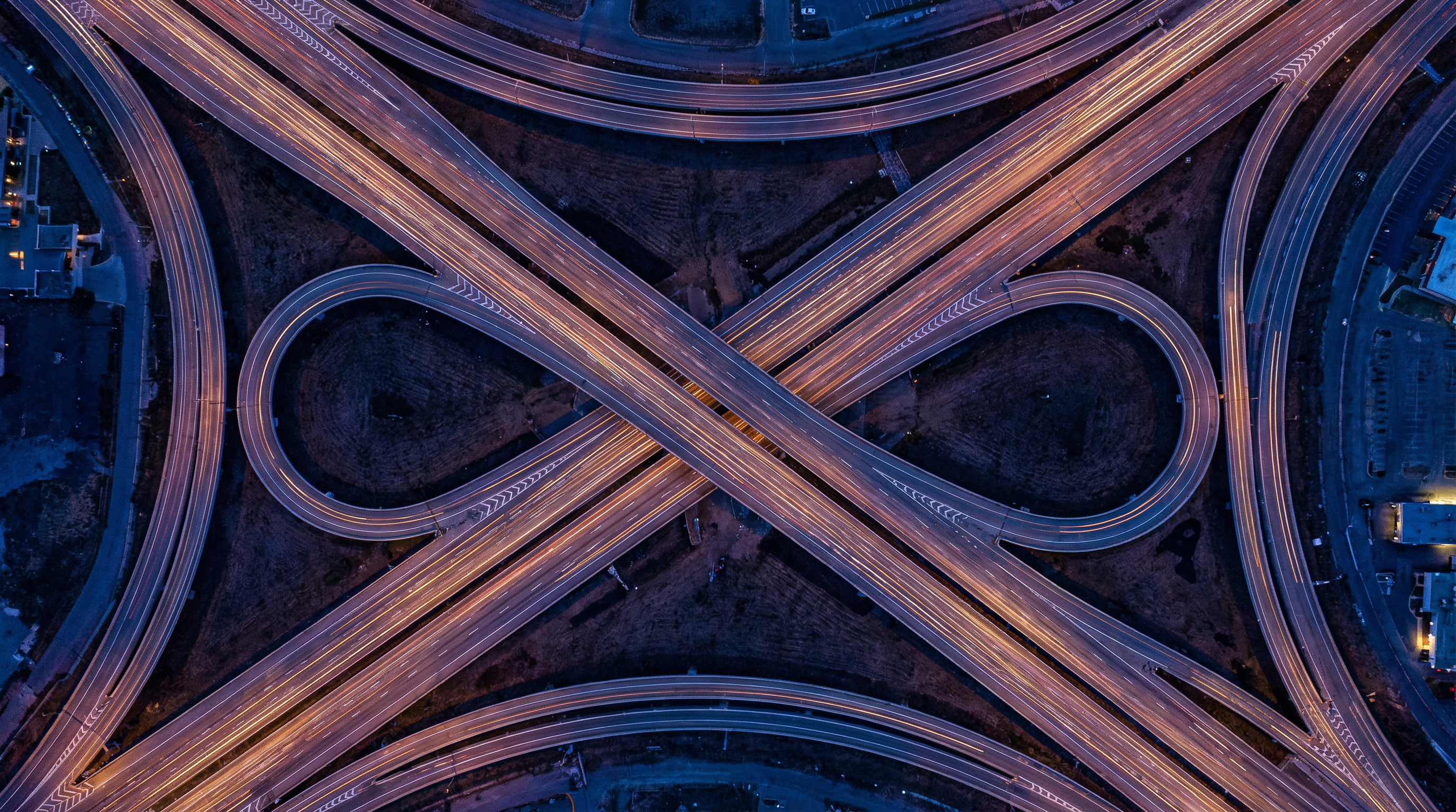 Aerial highway interchange
